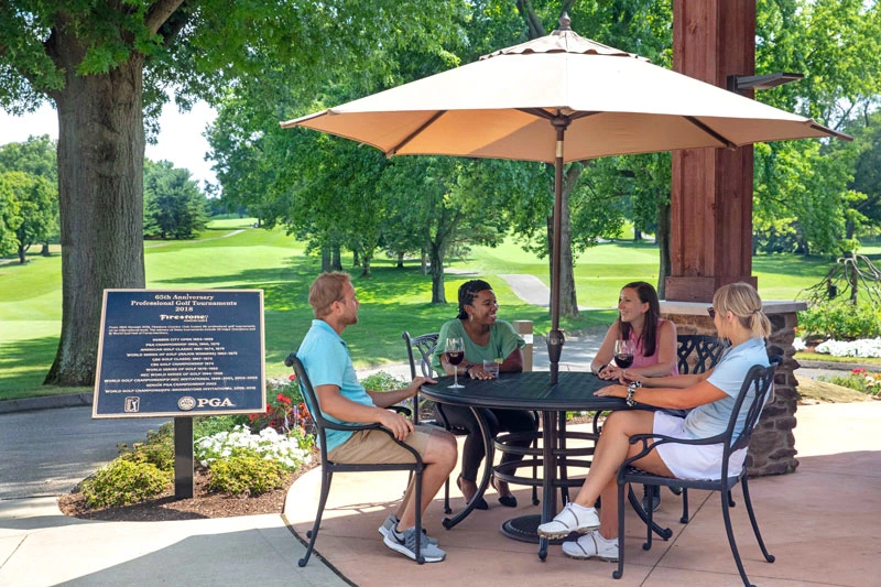 Firestone patio area clubhouse