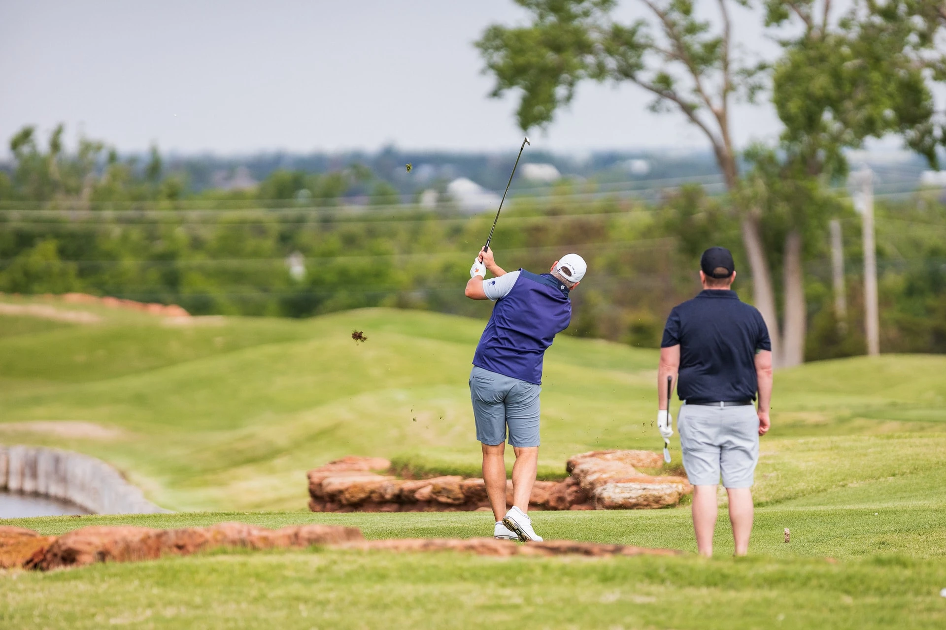 An on-course golf lesson in Edmond, OK, at Oak Tree Country Club